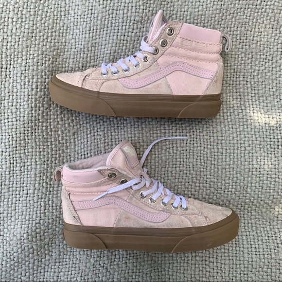 light pink vans high top